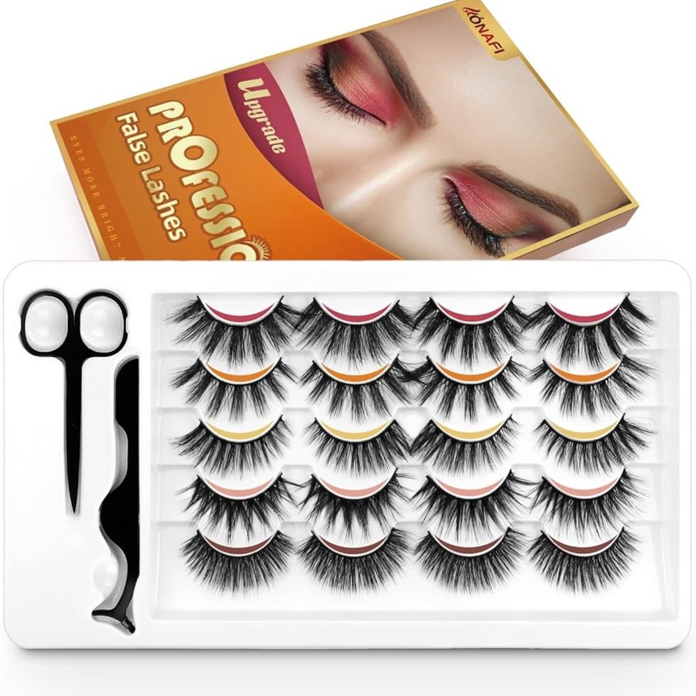 ONAFI Mink False Eyelash Kit-[10 Pairs Pack-5 Styles]
